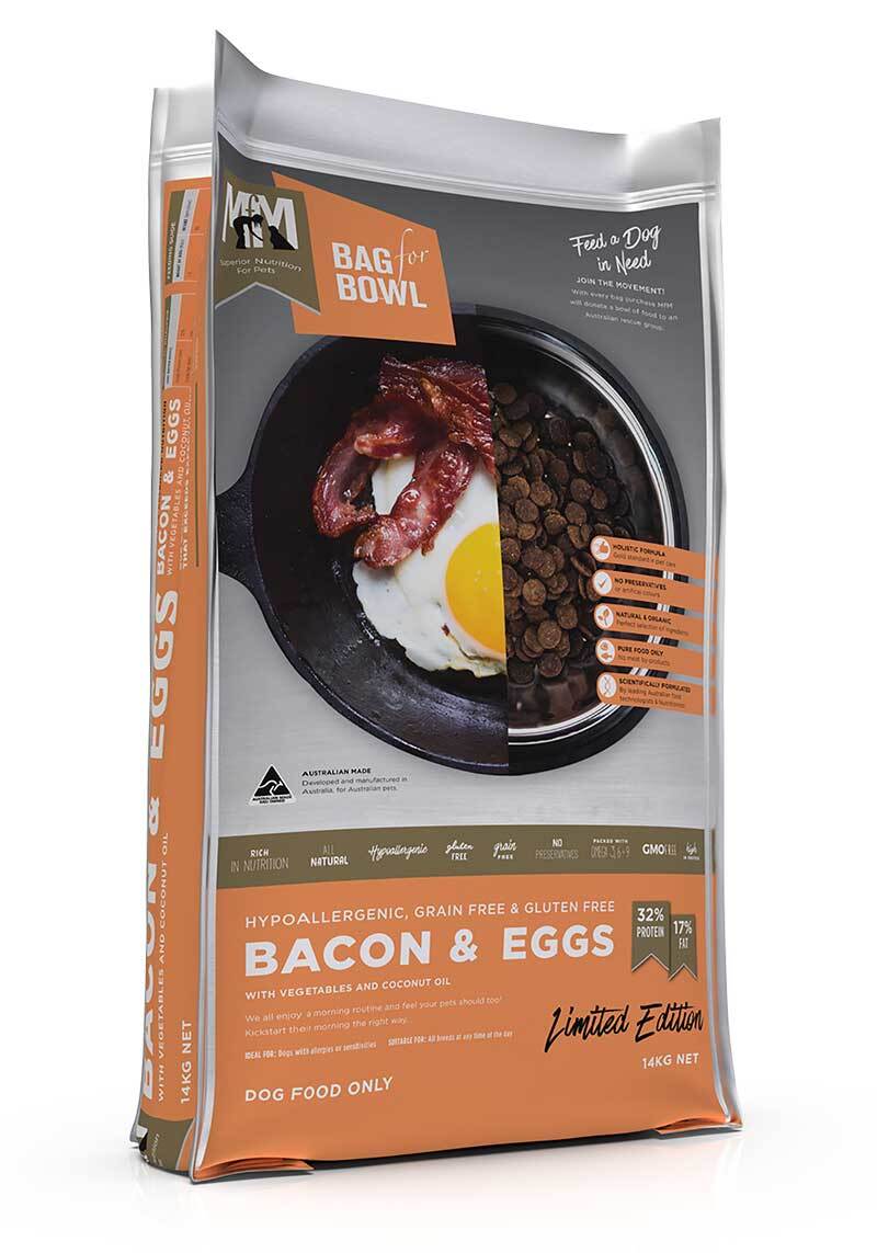 MEALS FOR MUTTS DOG GRAIN FREE BACON AND EGGS 14KG