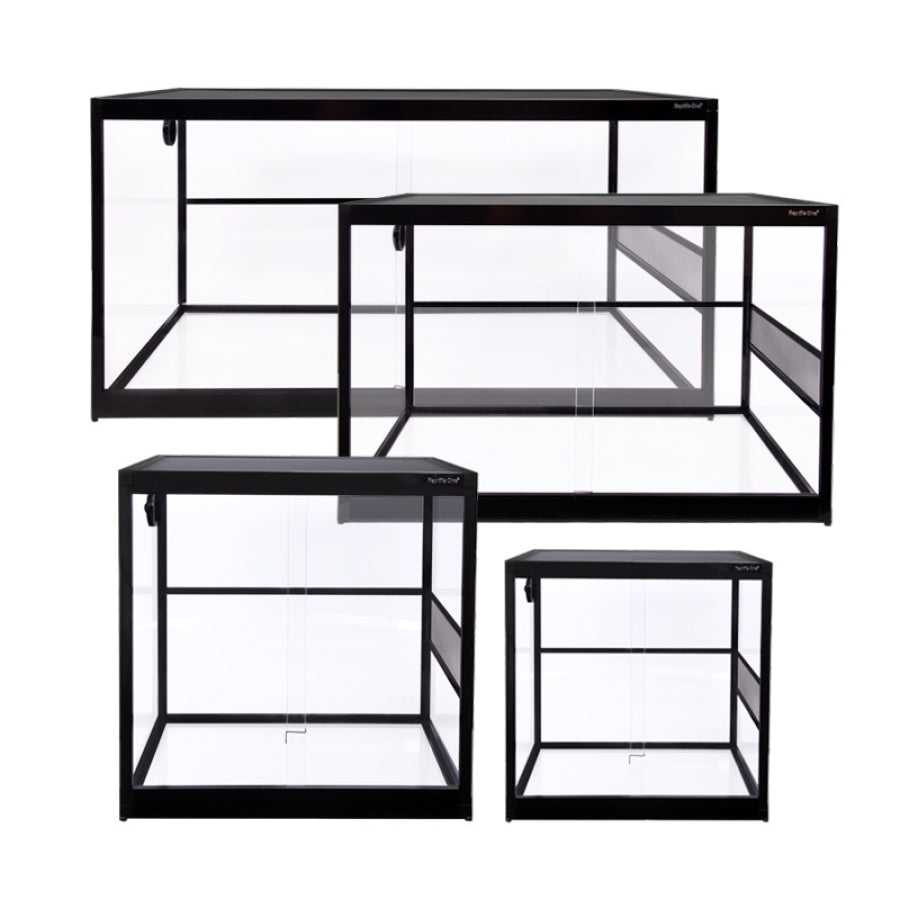 REPTILE ONE RTFE GLASS TERRARIUMS SLIDING DOOR BLACK ASST