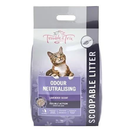 TROUBLE & TRIX CAT LITTER CLUMPING LAVANDER