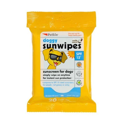 PETKIN DOGGY SUNSCREEN WIPES SPF 15 20PK