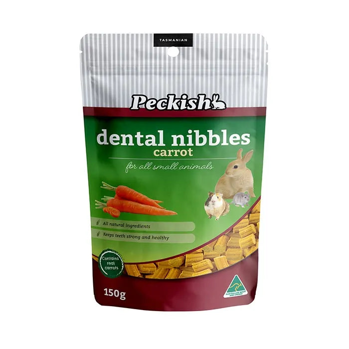 PEKISH DENTAL NIBBLES CARROT FOR RABBITS & GUINEA PIGS 150G