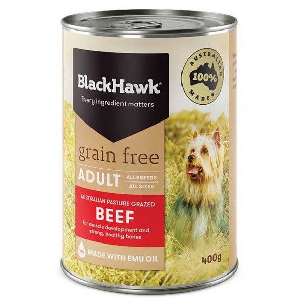BLACK HAWK GRAIN FREE BEEF 400G