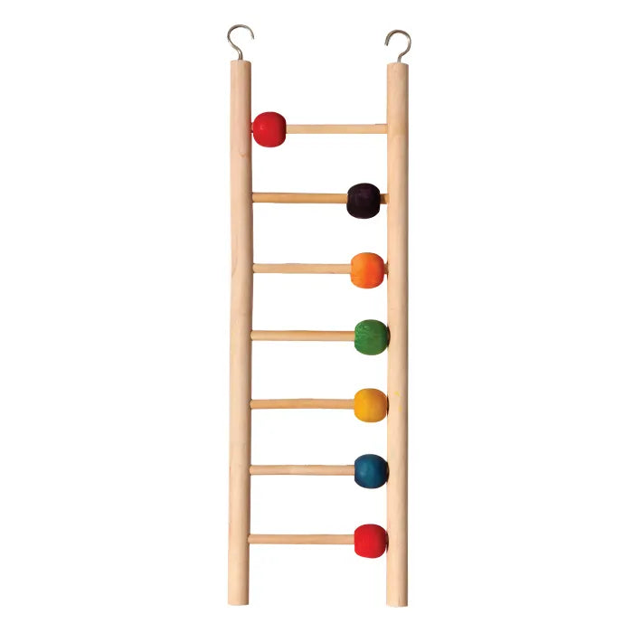 AVIONE WOODEN BIRD LADDER WITH BEADS 7 STEPS