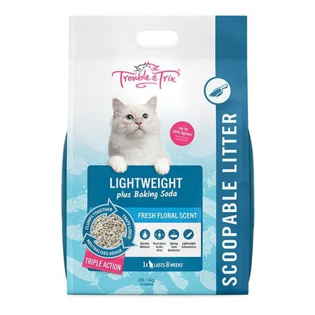 TROUBLE & TRIX LIGHT WEIGHT CAT LITTER 15L