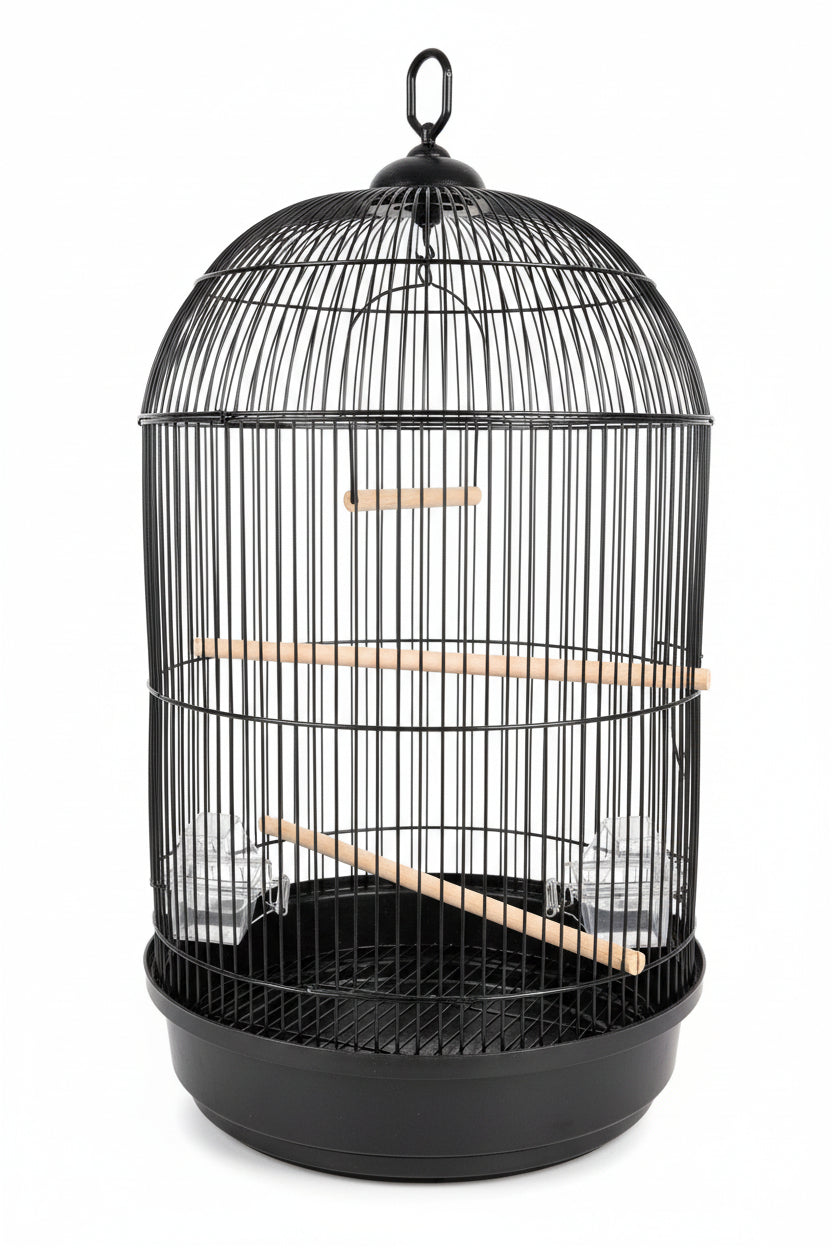 ROUND BIRD CAGE WITH HANGING HOOK