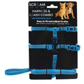 SCREAM REFLECTIVE CAT & PUPPY HARNESS WITH LEAD BLUE