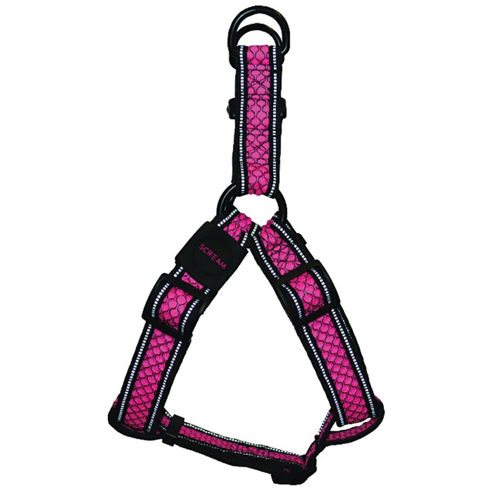 SCREAM REFLECTIVE STEP-IN HARNESS SMALL PINK