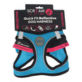 SCREAM REFLECTIVE QUICK FIT HARNESS MED BLUE