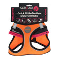 SCREAM REFLECTIVE QUICK FIT HARNESS MED ORANGE