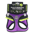SCREAM REFLECTIVE QUICK FIT HARNESS XS PURPLE