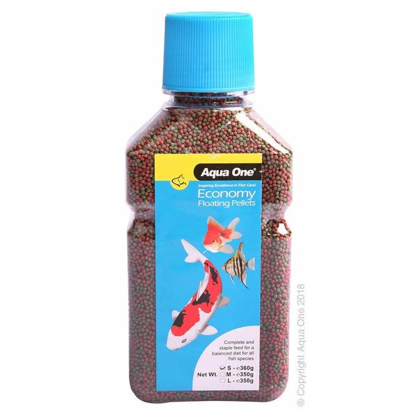 AQUA ONE ECONOMY FLOATING PELLETS SMALL 1MM 350G