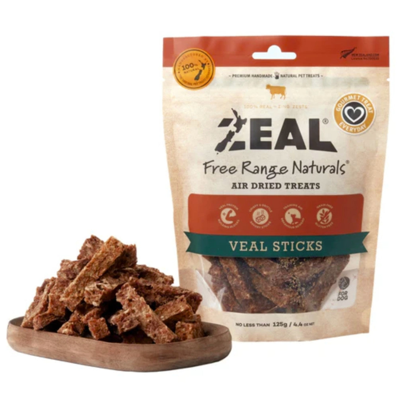 ZEAL FREE RANGE AIR DRIED VEAL STICKS 125G