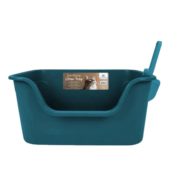 CATTITUDE SANCTUARY LITTER TRAY MEDIUM BLUE