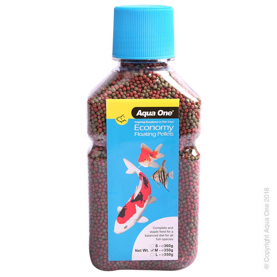 AQUA ONE ECONOMY FLOATING PELLETS MEDIUM 2MM 350G