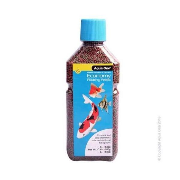 AQUA ONE ECONOMY FLOATING PELLETS MEDIUM 2MM 580G