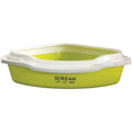 SCREAM CORNER CAT LITTER TRAY GREEN