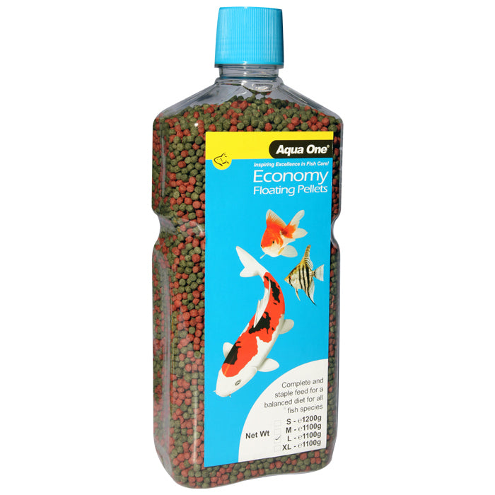 AQUA ONE ECONOMY FLOATING PELLETS LARGE 3MM 1100G