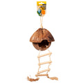 AVIONE BIRD TOY COCONUT HUT WITH LADDER 59CM