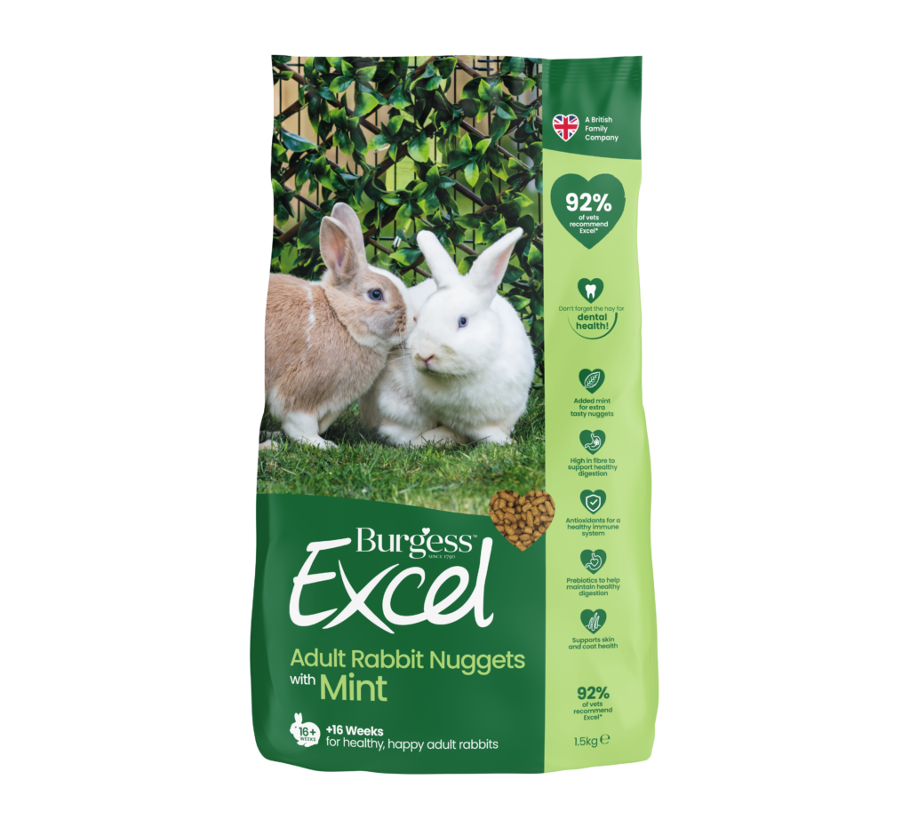 BURGESS EXCEL RABBIT NUGGETS WITH MINT 1.5KG