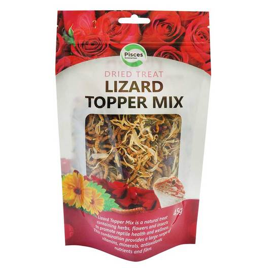 PISCES DRIED LIZARD TOPPER MIX 45G