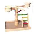 AVIONE PARROT WOODEN PLAY GYM WITH SPRIAL STAIRS & FEEDERS
