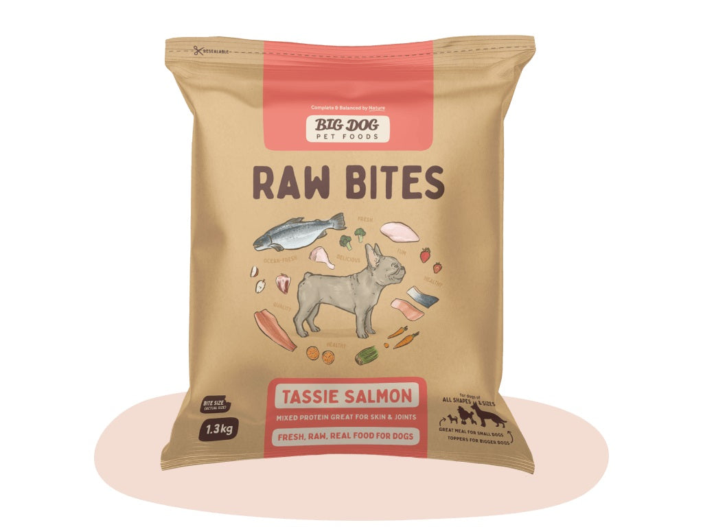 BIG DOG RAW BITES TASMANIAN SALMON 1.3KG