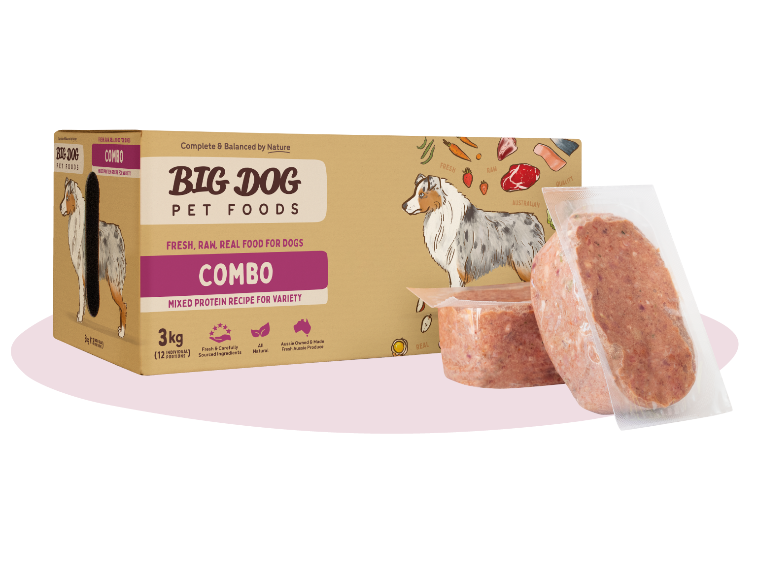 BIG DOG COMBO PATTIES 3KG
