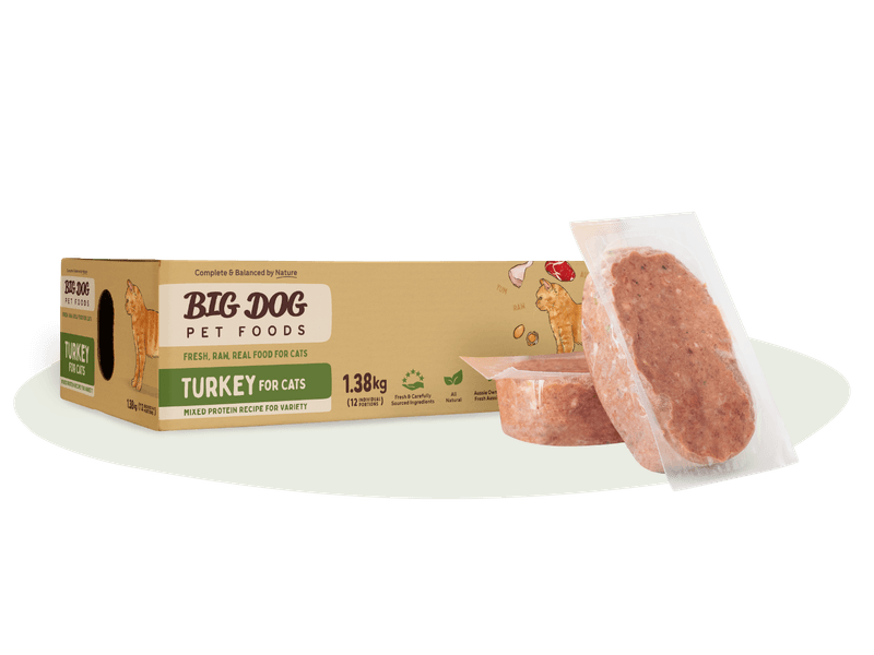 BIG DOG CAT TURKEY PATTIES 1.38KG