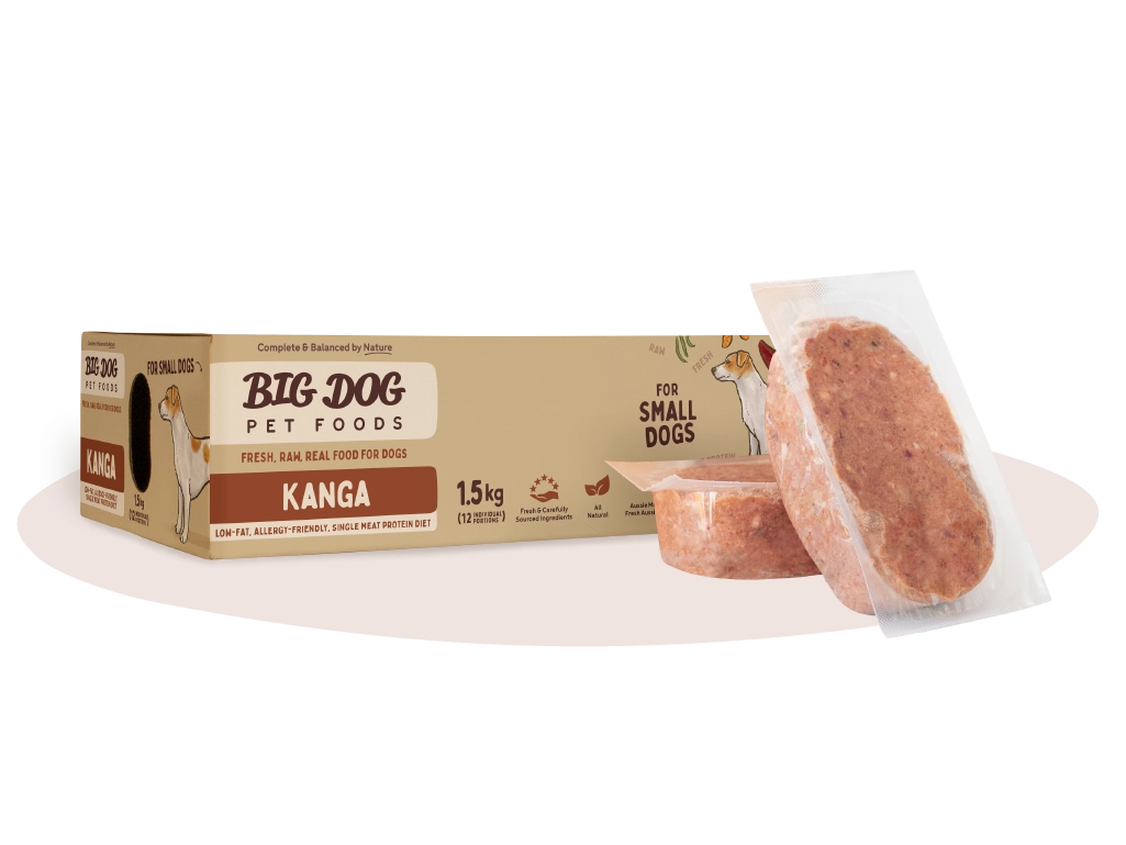 BIG DOG SMALL DOG KANGAROO PATTIES 1.5KG
