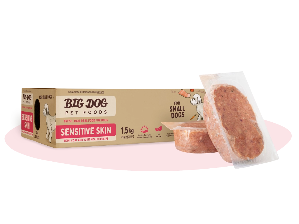 BIG DOG SMALL DOG SENSITIVE SKIN PATTIES 1.5KG