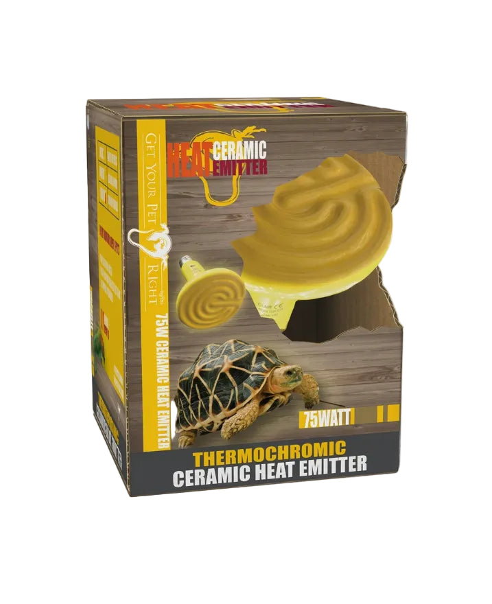 GET YOUR PET RIGHT THERMOCHROMIC CERAMIC HEAT EMITTER 75W
