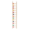 AVIONE WOODEN BIRD LADDER WITH BEADS 14 STEPS