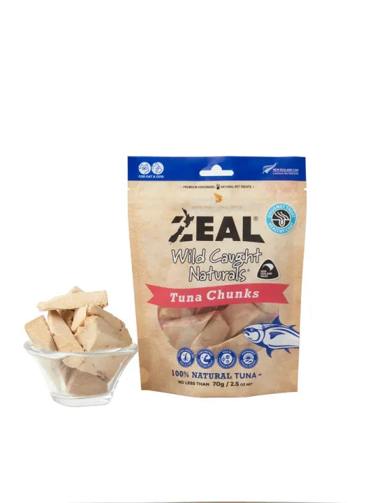 ZEAL FREE RANGE FREEZE DRIED TUNA CHUNKS 70G