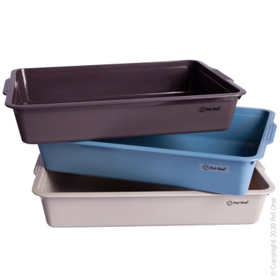 PETONE CAT LITTER TRAY RECTANGLE LARGE ASST