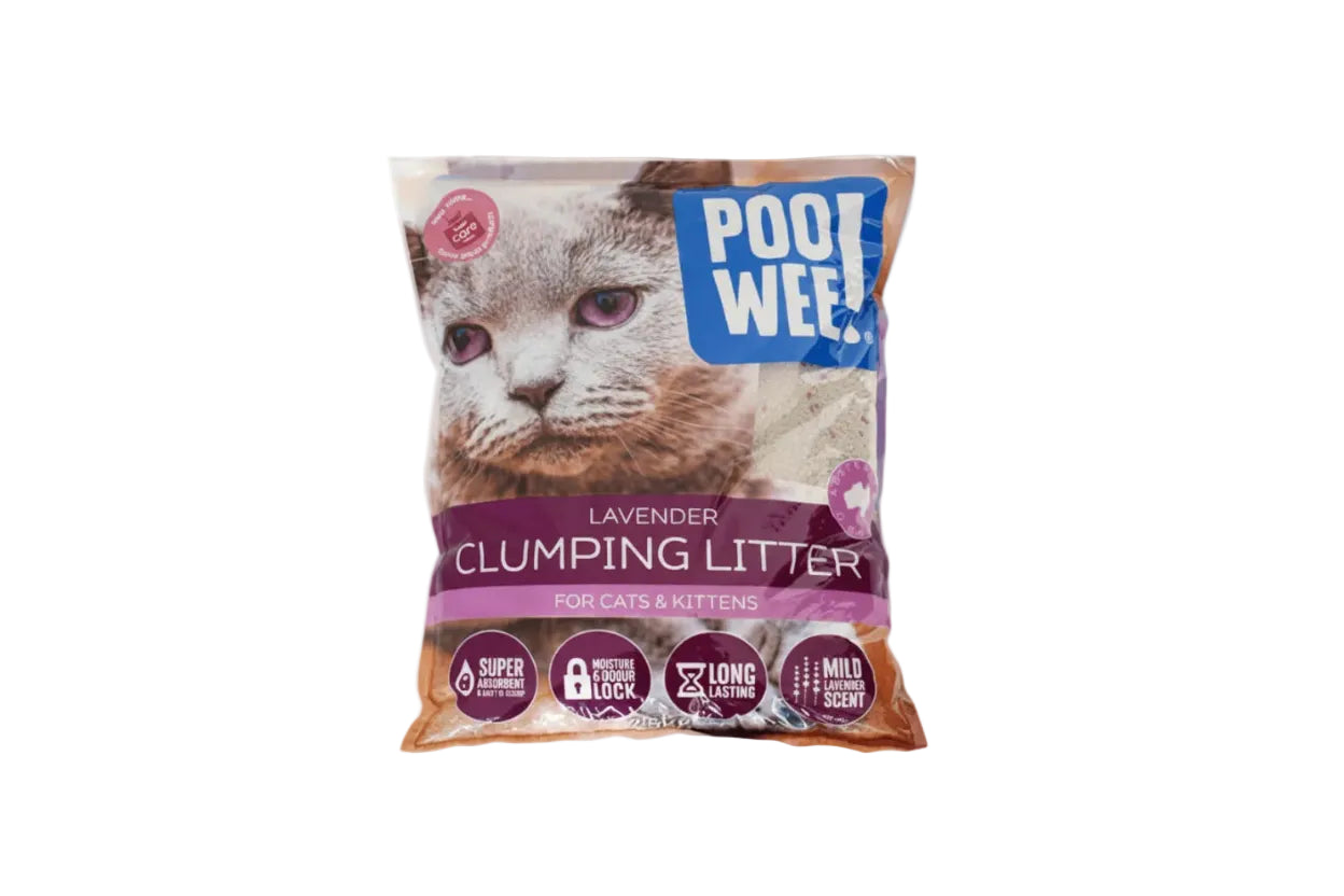 POO WEE CLUMPING CAT LITTER LAVENDER 2KG
