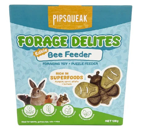 PIPSQUEAK FORAGE DELITES EDIBLE BEE FEEDER 120G