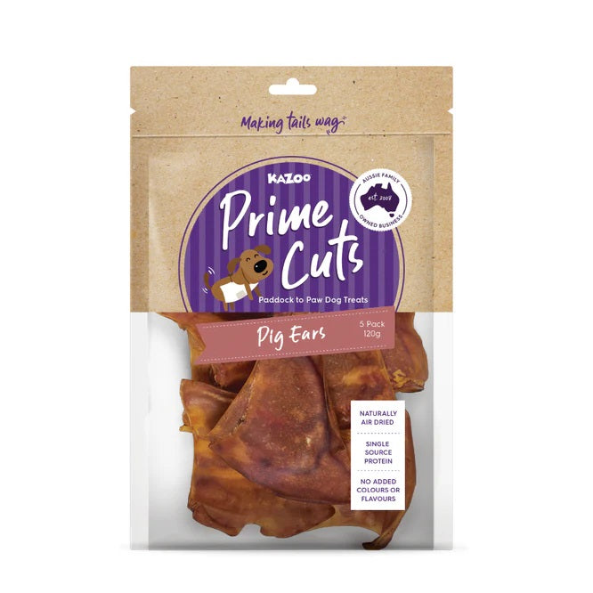 KAZOO PRIME CUTS PIGS EARS 5PK