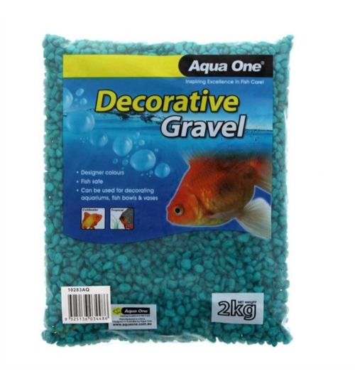 AQUA ONE DECORATIVE GRAVEL AQUA 2KG