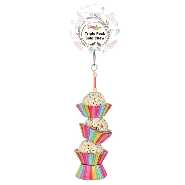 BEAK JOY BIRD TOY TRIPLE PECK SOLA CHEW