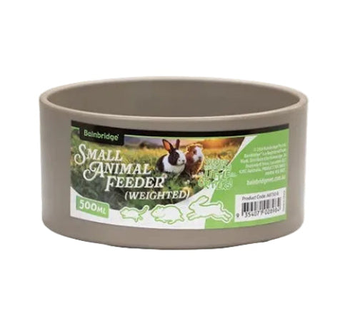 BAINBRIDGE SMALL ANIMAL BOWL ROUND 500ML BROWN