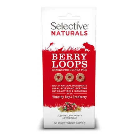 SELECTIVE NATURALS BERRY LOOPS WITH TIMOTHY HAY & CRANBERRIES
