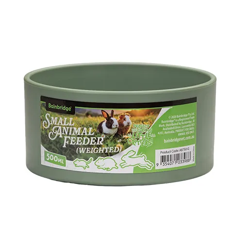 BAINBRIDGE SMALL ANIMAL BOWL ROUND 500ML GREEN