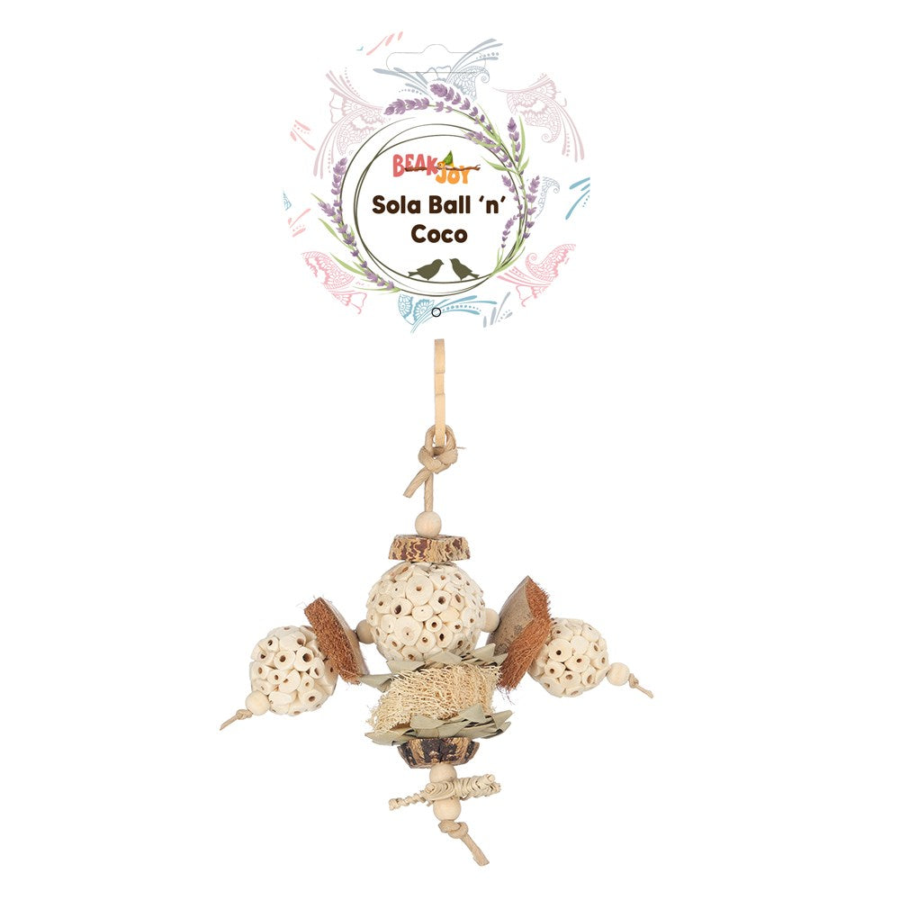 BEAK JOY COCO & SOLAR BALL BIRD TOY