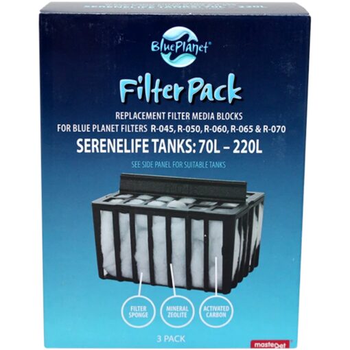 BLUE PLANET FILTER MEDIA BLOCK SERENELIFE TANKS 70 - 220L 3 PACK