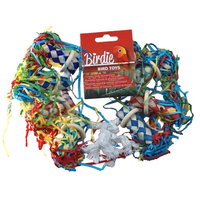BIRDIE BIRD TOY TUBE & WHEEL SHREDDER LARGE