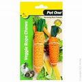 PET ONE SMALL ANIMAL VEGGIE ROPE CHEW TWIN PACK CARROT SMALL