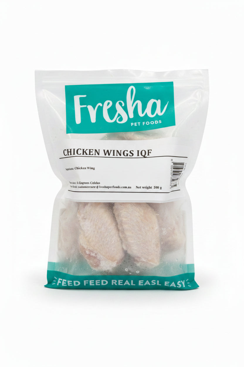 FRESHA PET FOOD FROZEN CHICKEN WINGS 500G