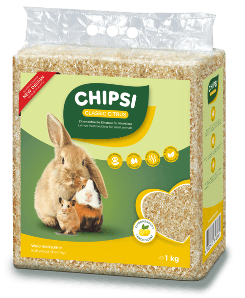 CHIPSI SMALL ANIMAL WOOD SHAVINGS BEDDING CITRUS 1KG