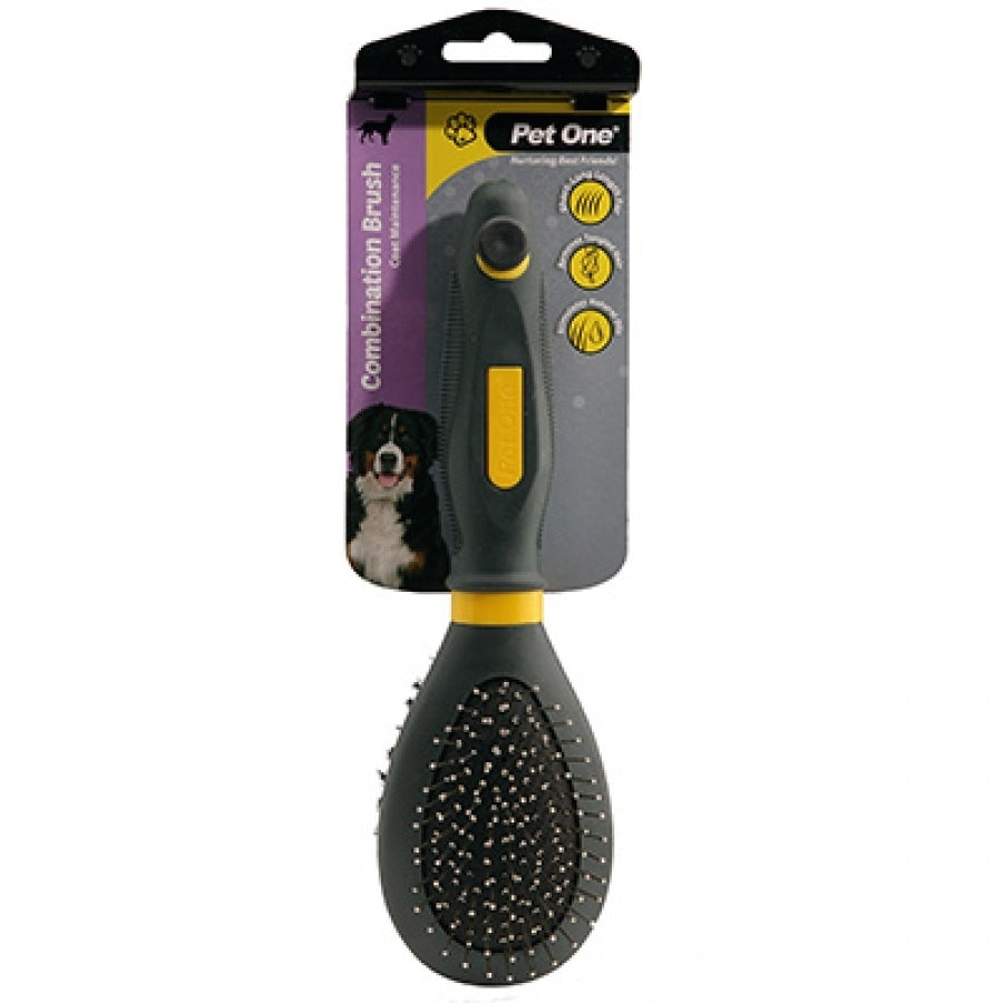 PET ONE COMBINATION BRISTLE AND METAL PIN BRUSH LARGE