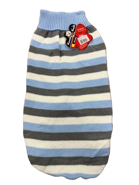 PETONE KOMFY KNIT DOG JUMPER BLUE STRIPE 55CM